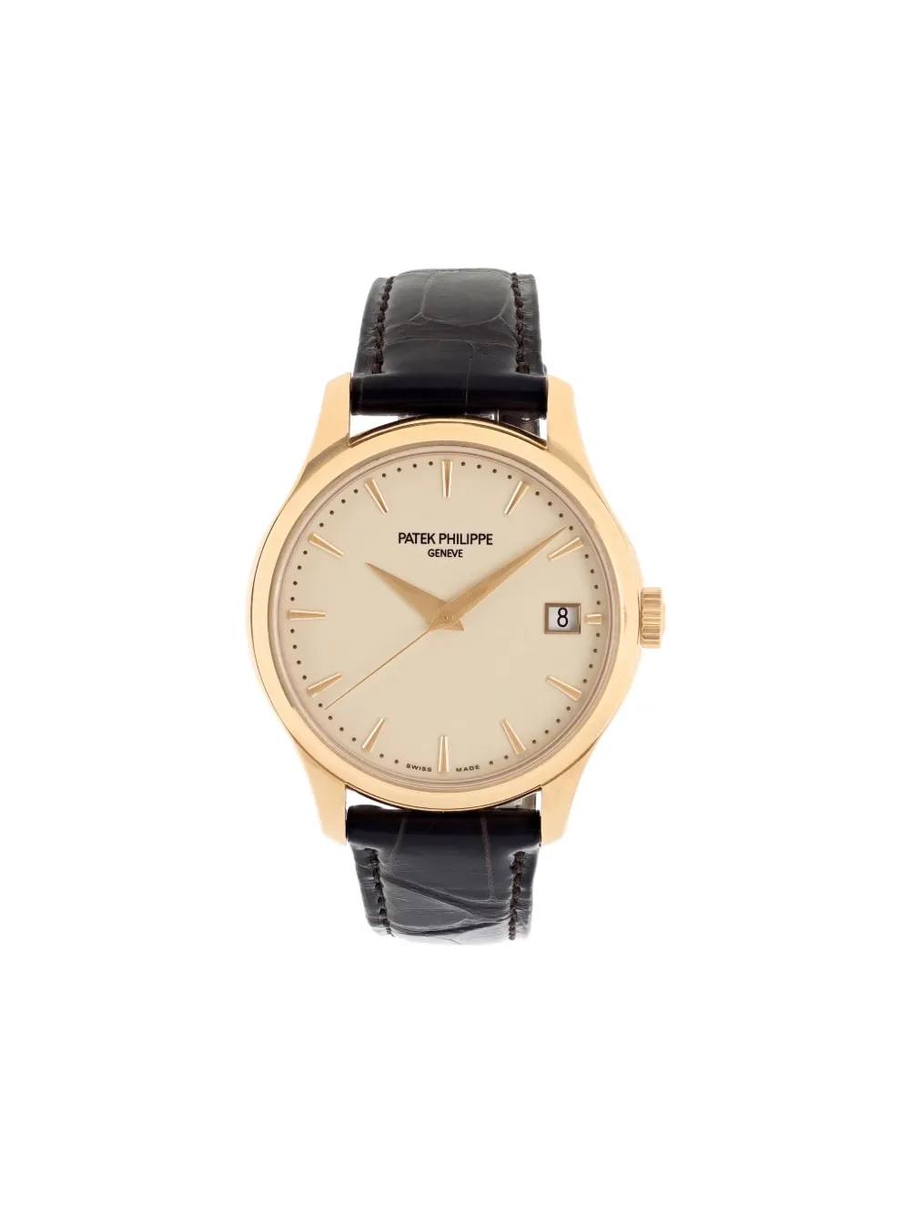 Pre-owned Patek Philippe Calatrava 39mm In Neutral