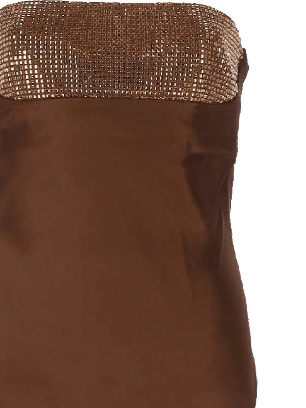 Retroféte Graziella Rhinestone-embellished Draped Maxi Dress In Brown