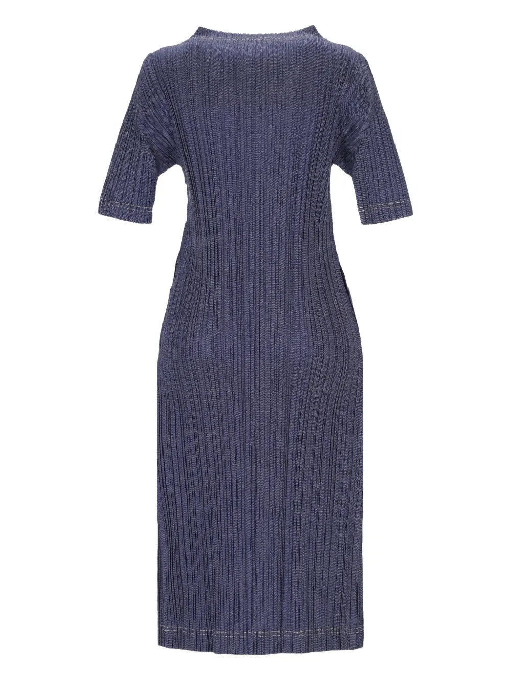 Pleats Please Issey Miyake pleated midi dress - Blauw