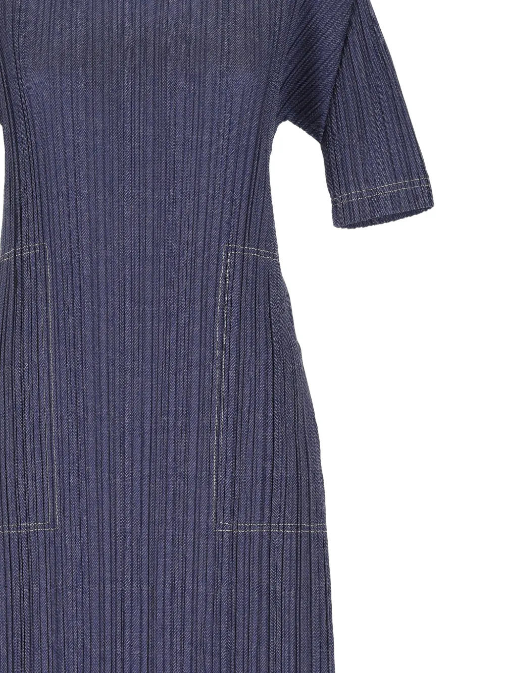 Pleats Please Issey Miyake Geplooide midi-jurk Blauw