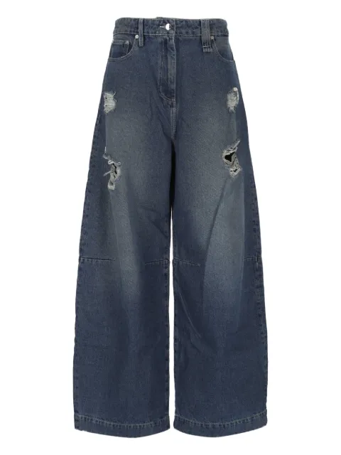 Simone Rocha jeans con efecto envejecido