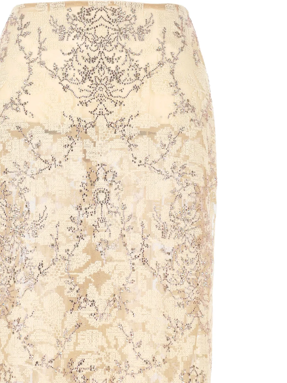 Ermanno Scervino Midi-rok met verfraaid detail Geel