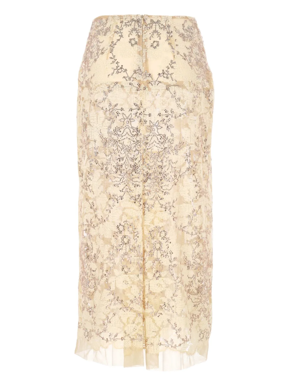 Ermanno Scervino embellished-detail midi skirt - Geel