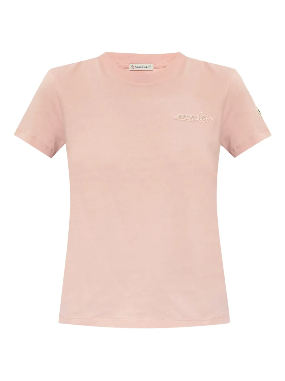Moncler playera con parche del logo | rosado | Image 1