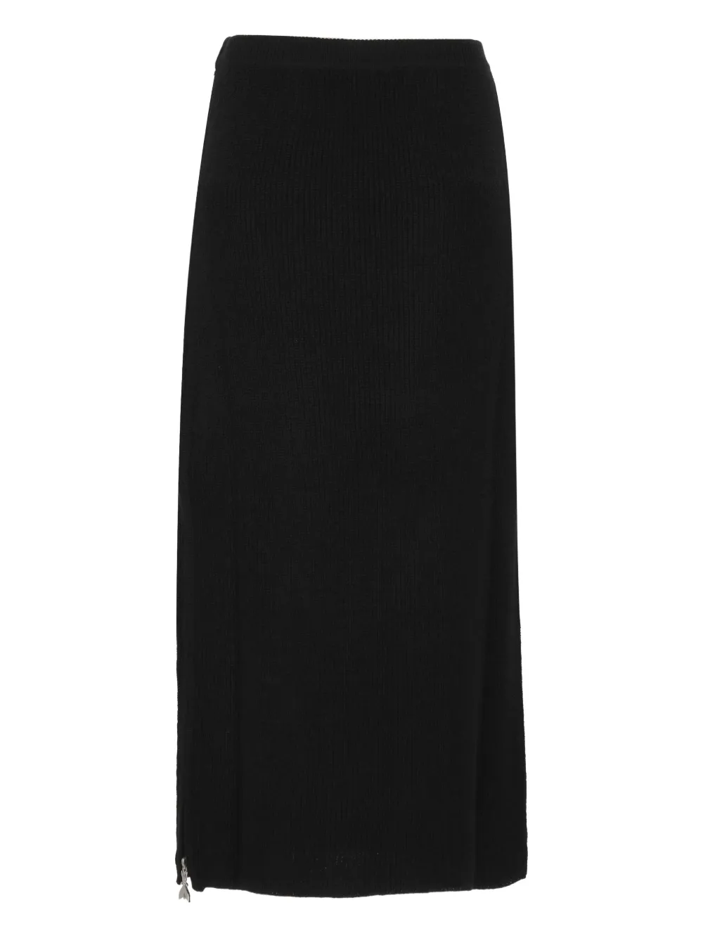 Patrizia Pepe ribbed midi skirt - Nero