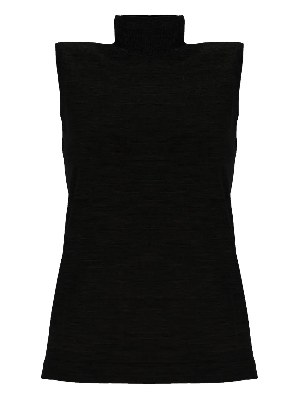 GOES BOTANICAL turtleneck sleeveless sweater | Black | Image 1