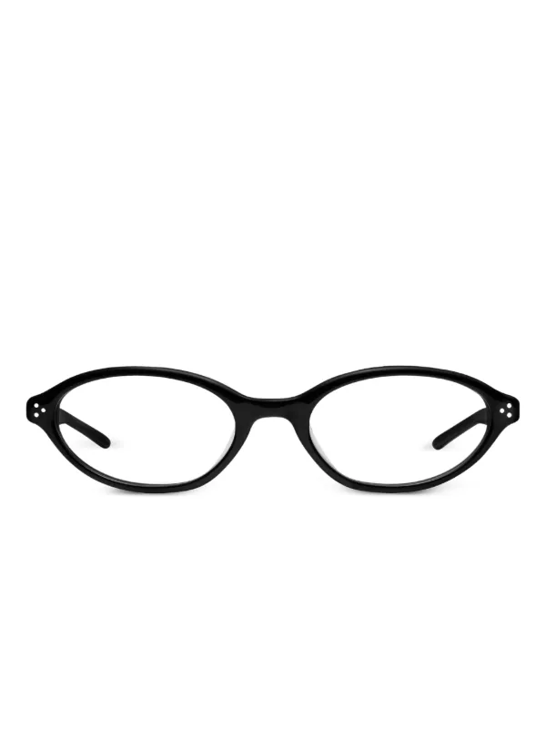 Gentle Monster La Cha 01(C) oval-frame Glasses | Black | FARFETCH