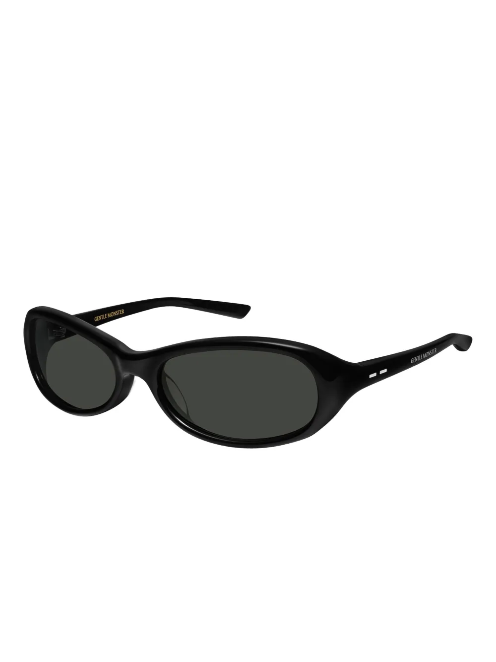 Gentle Monster Groovy 01 zonnebril met ovalen montuur Zwart