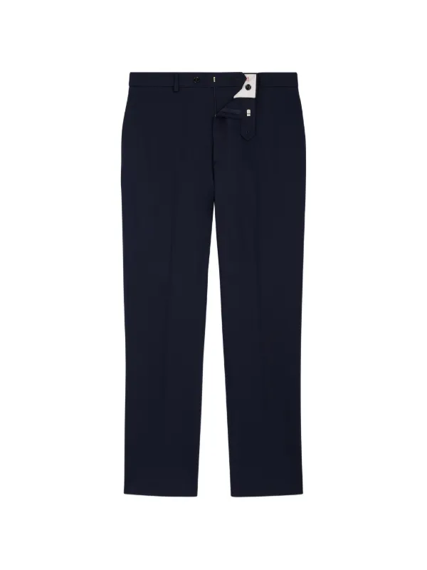 FURSAC Pressed-crease Tailored Trousers in Blue