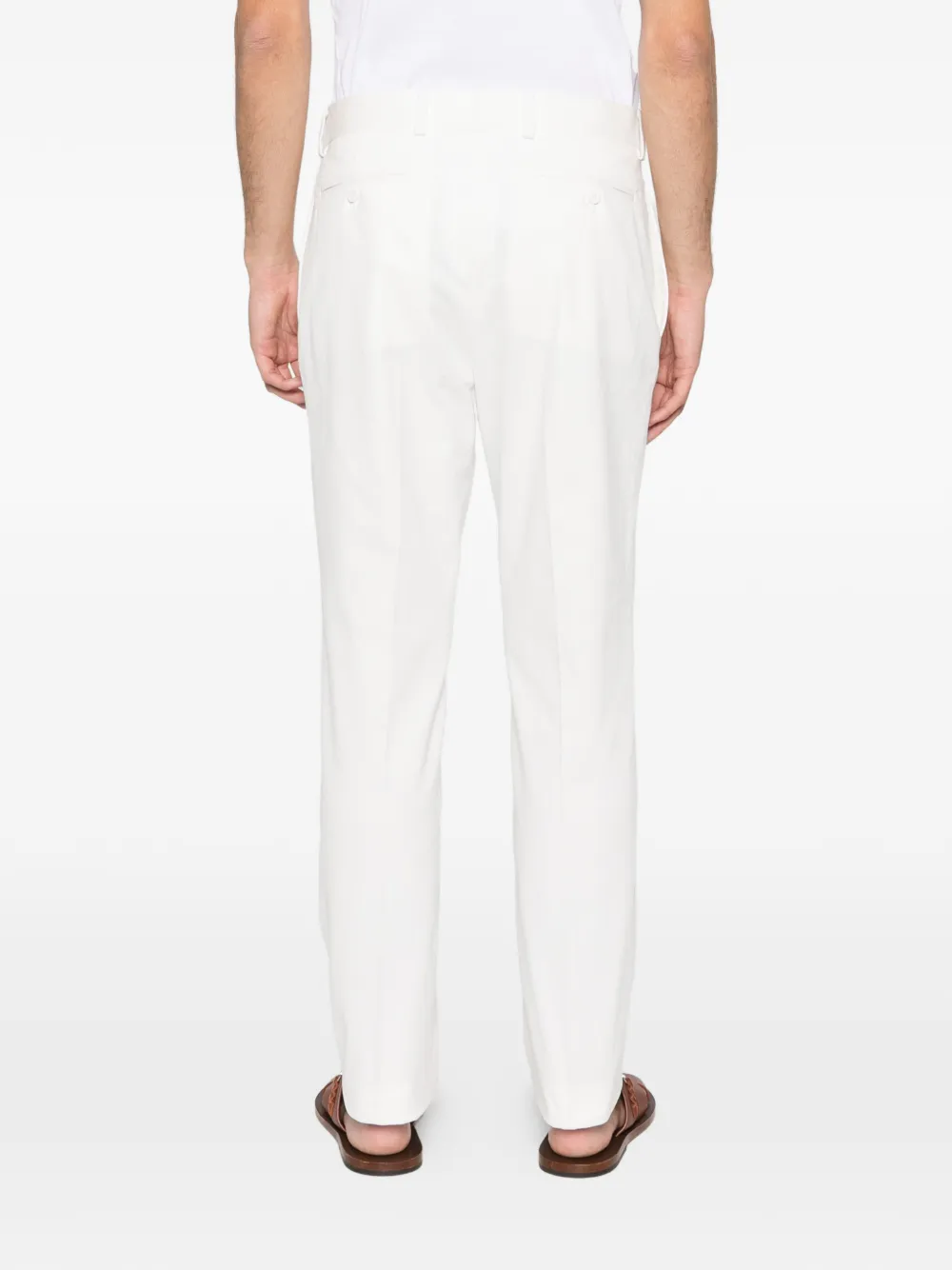 FURSAC Chino met knoopsluiting Wit