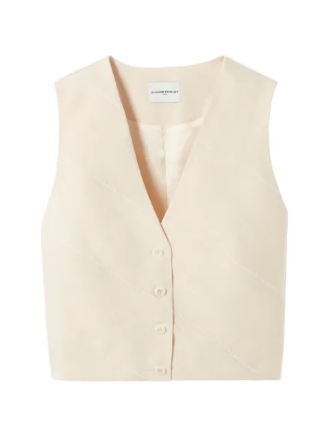 Claudie Pierlot chaleco con botones y cuello en V
