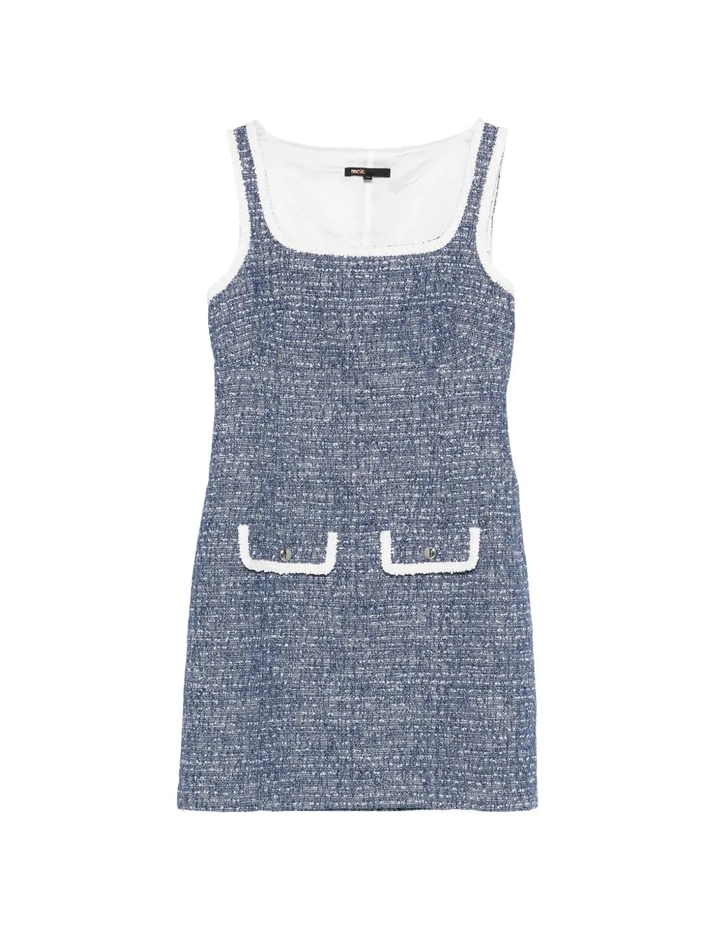 Maje square-neck mini dress - Blu