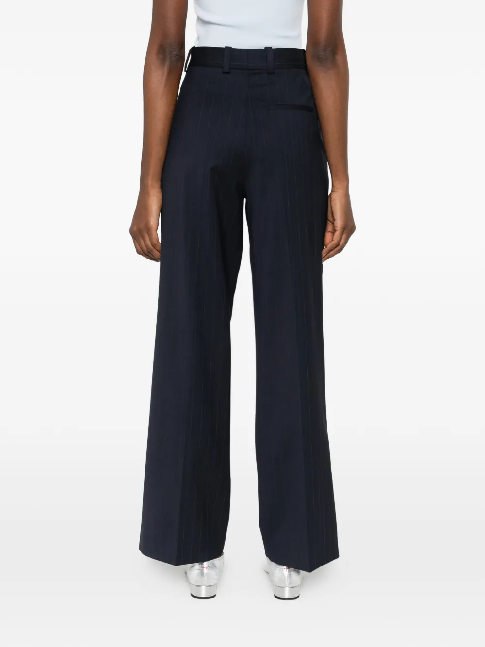 Maje Gestreepte pantalon Blauw