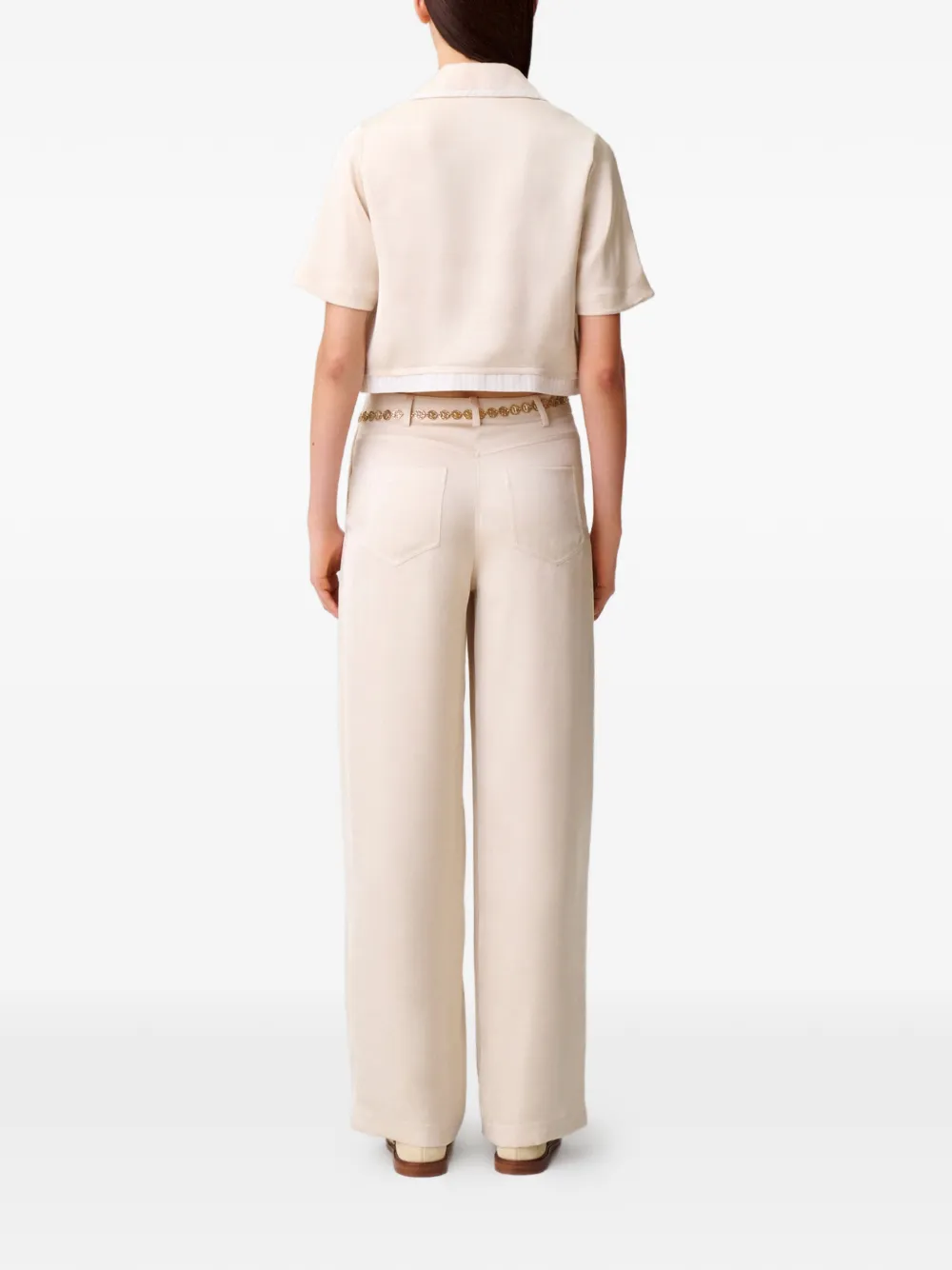 Claudie Pierlot Satijnen blouse Beige