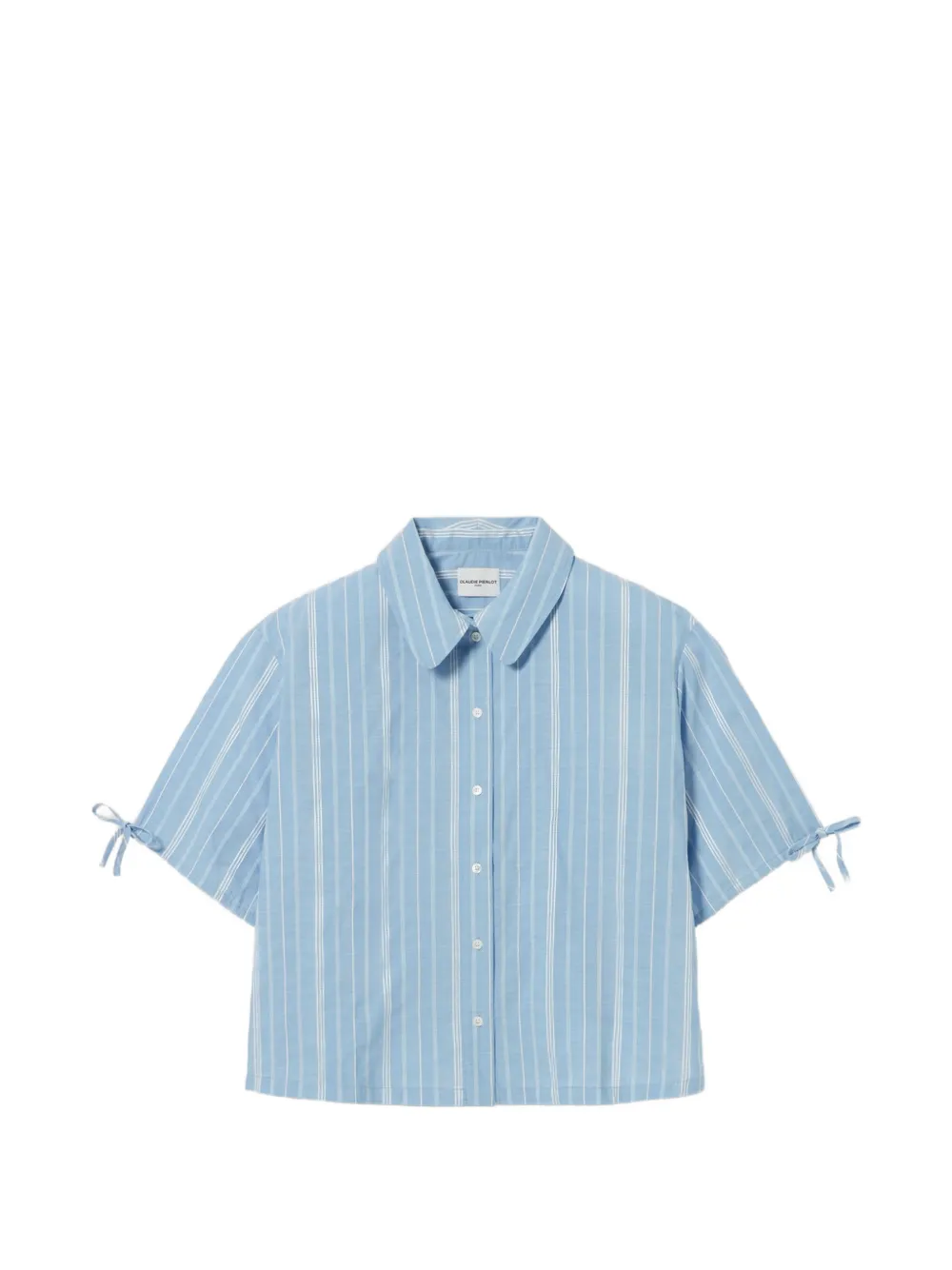 Claudie Pierlot striped tie-cuff shirt - Blau