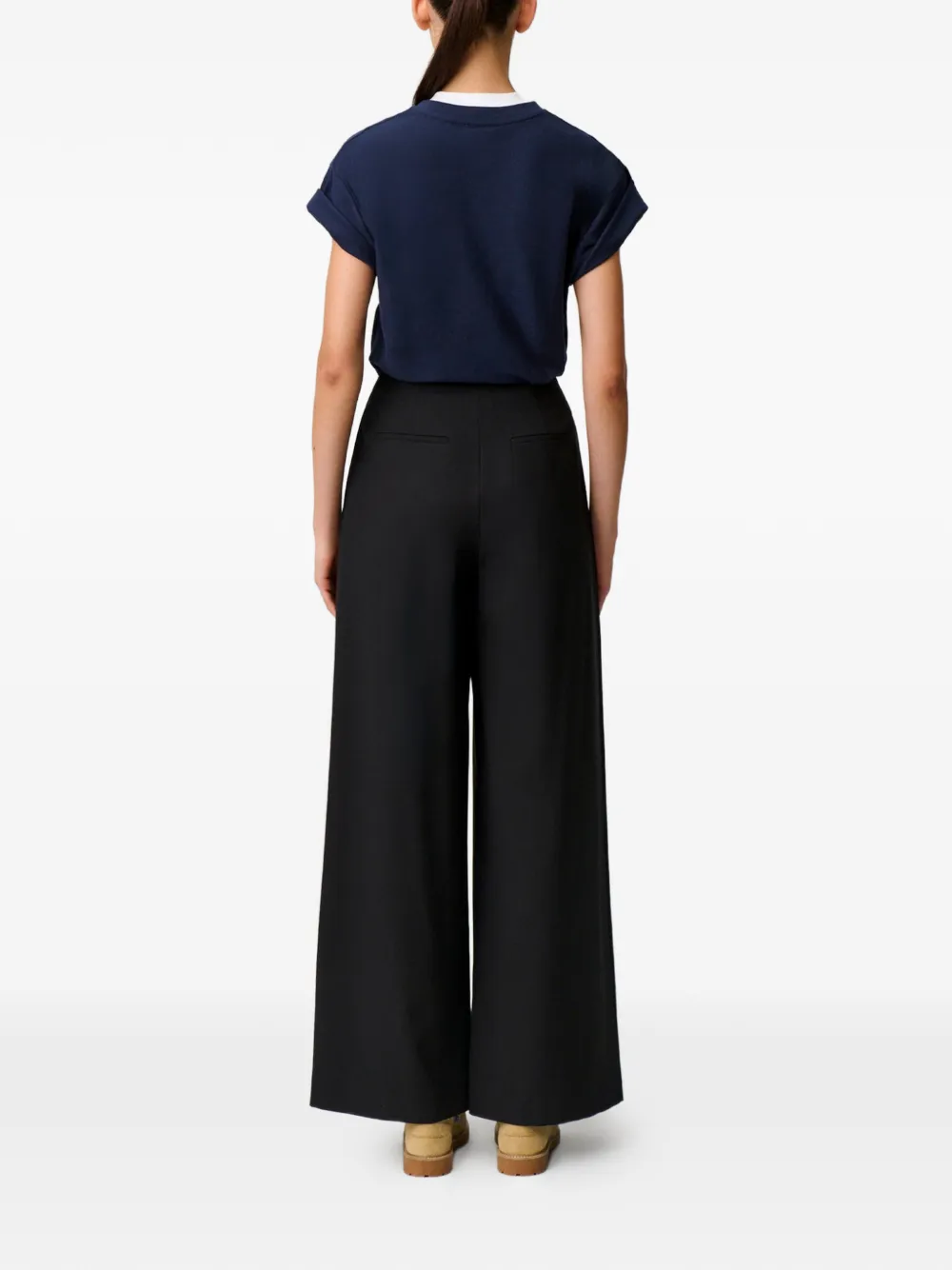Claudie Pierlot Palazzo plooibroek Zwart