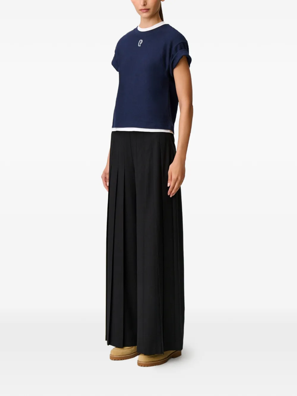 Claudie Pierlot Palazzo plooibroek Zwart