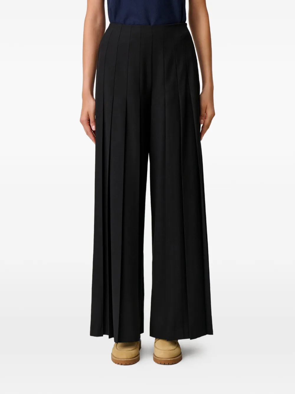 Claudie Pierlot Palazzo plooibroek Zwart