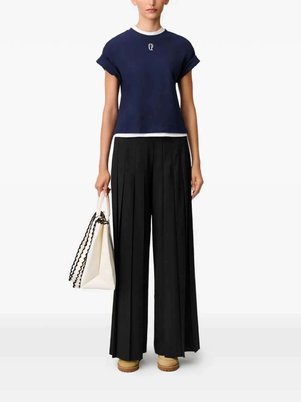 Claudie Pierlot Palazzo plooibroek Zwart