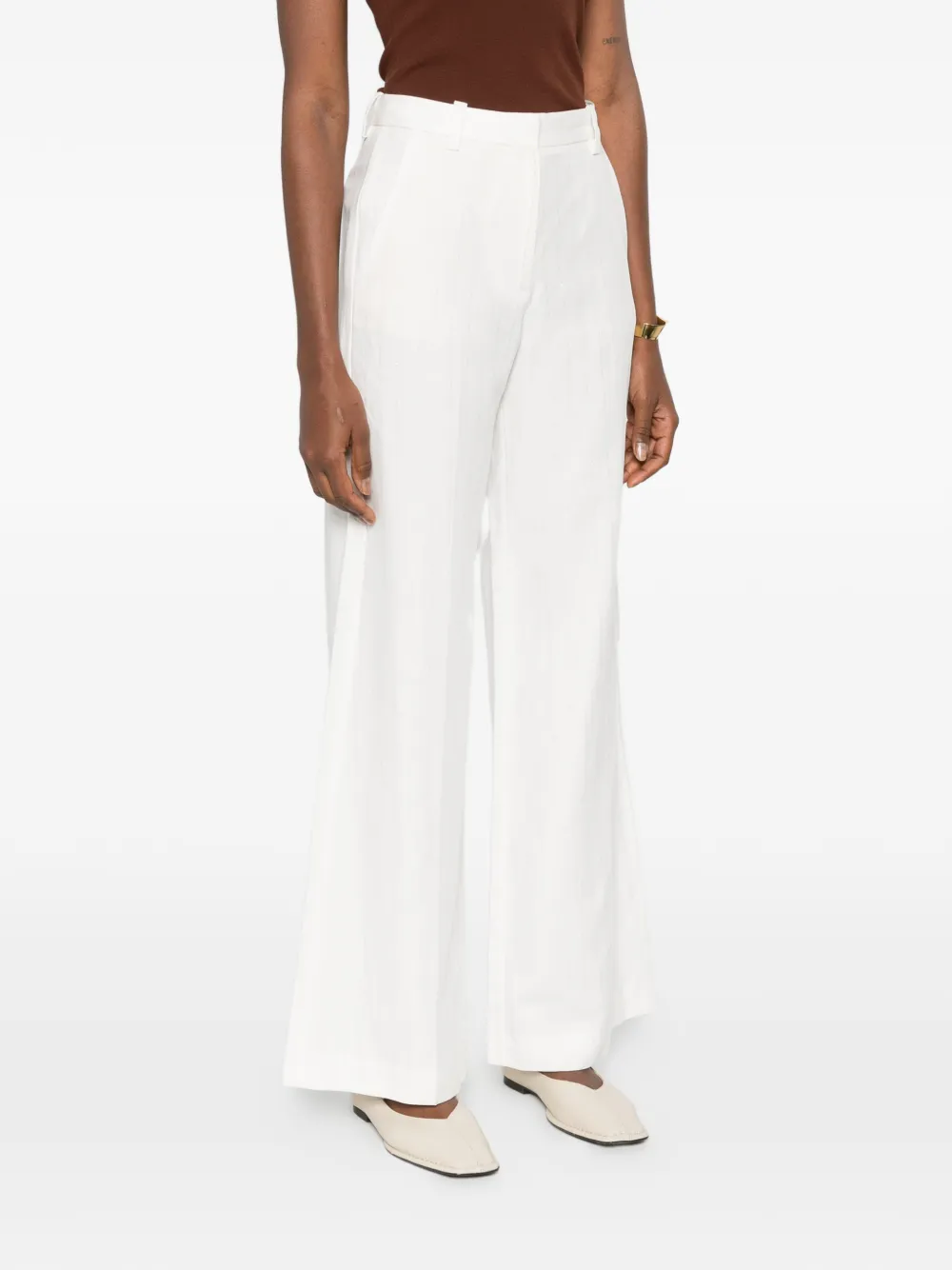  Maje Pinstripe Trousers - White 
