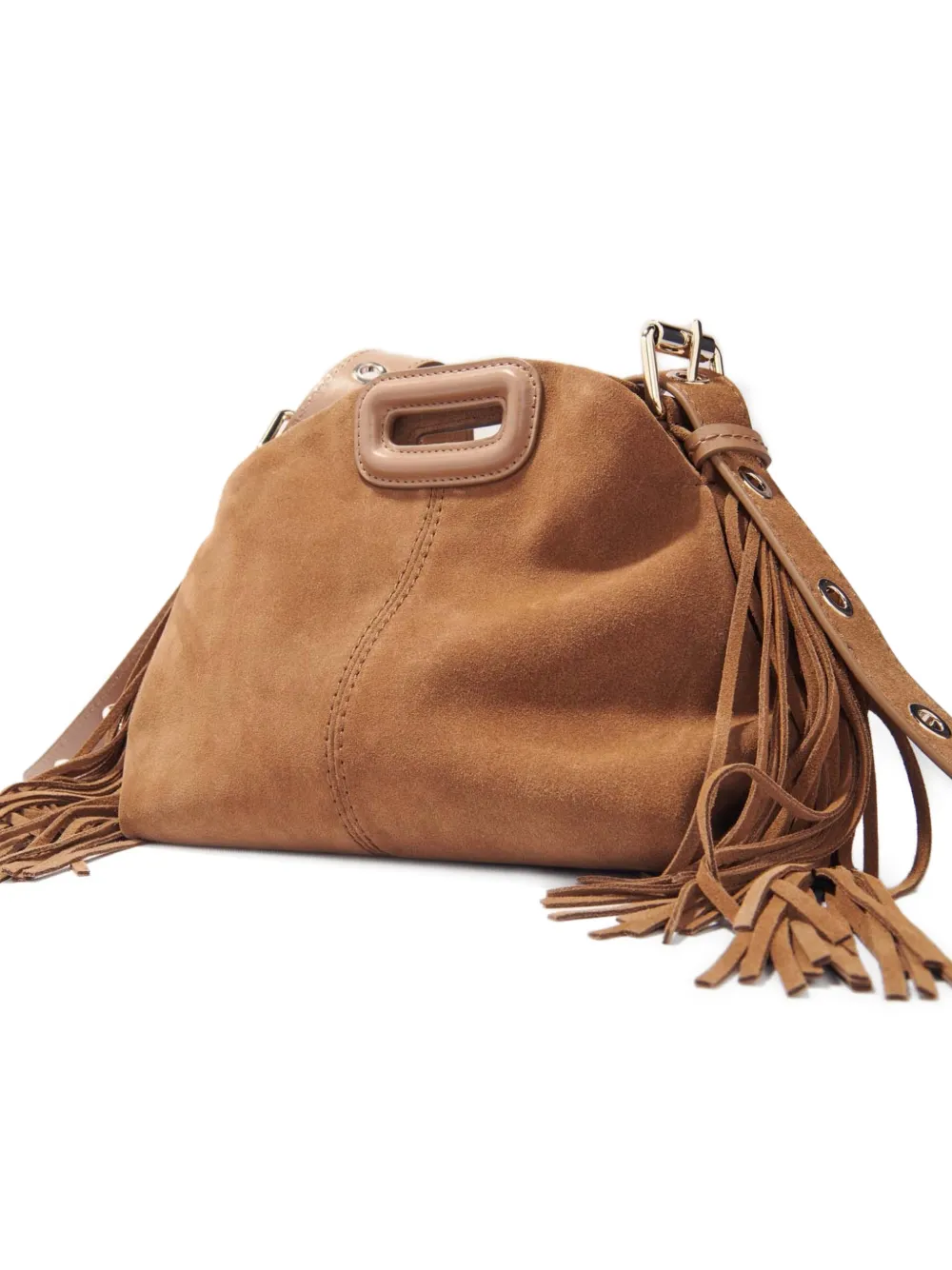 Maje Miss M suède mini-tas Bruin
