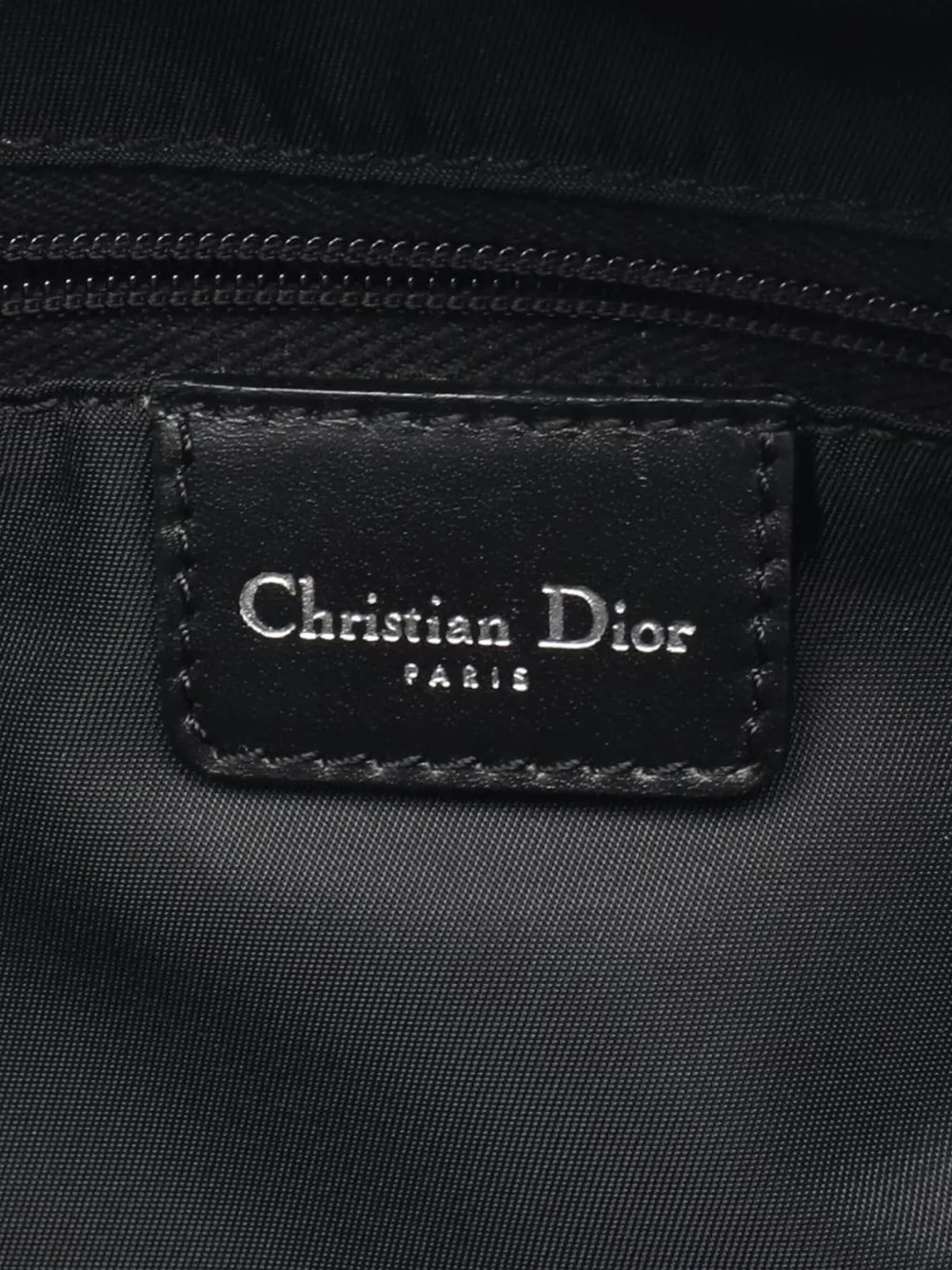 Pre-owned Dior 2010-2025 Issimo Trotter Canvas Double Saddle Bowler Bag Handbag In Black