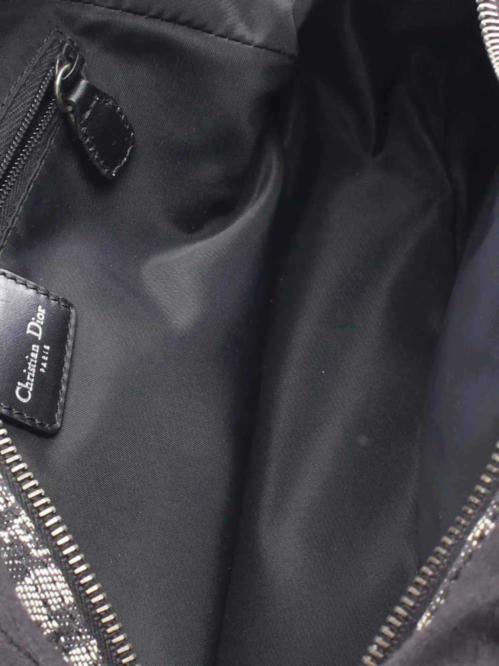 Pre-owned Dior 2010-2025 Issimo Trotter Canvas Double Saddle Bowler Bag Handbag In Black