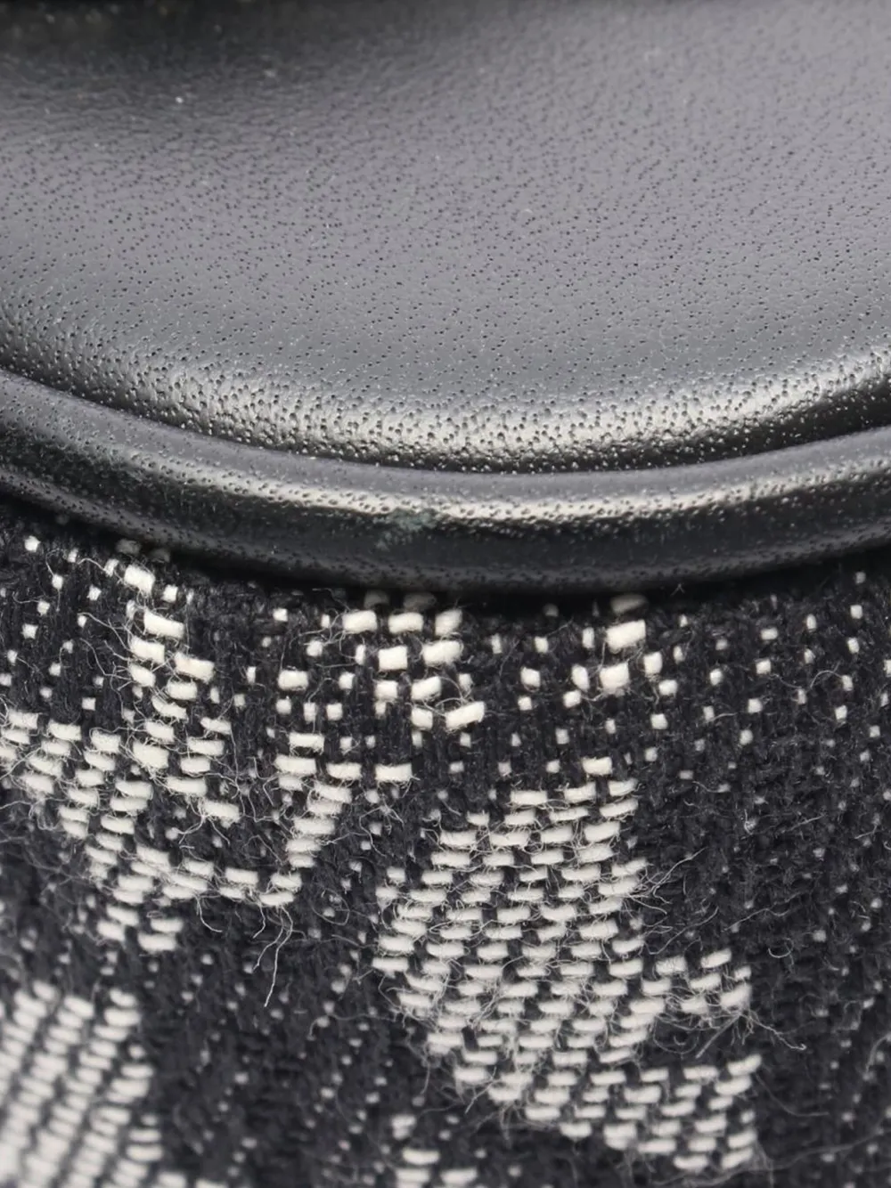 Pre-owned Dior 2010-2025 Issimo Trotter Canvas Double Saddle Bowler Bag Handbag In Black