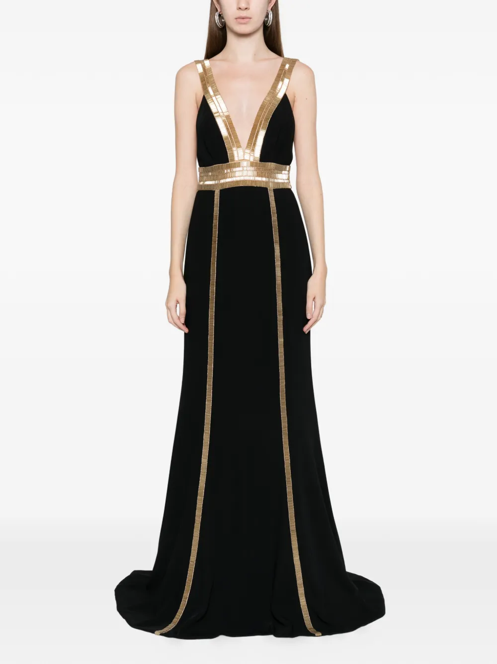 Costarellos Embellished Maxi Dress In Black