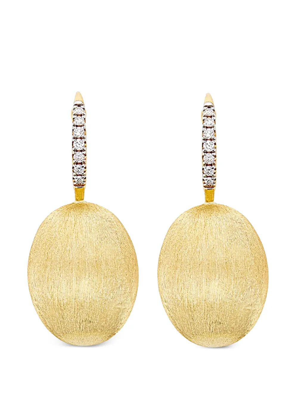 NANIS 18kt große Ciliegine Gelbgoldohrringe mit Diamant