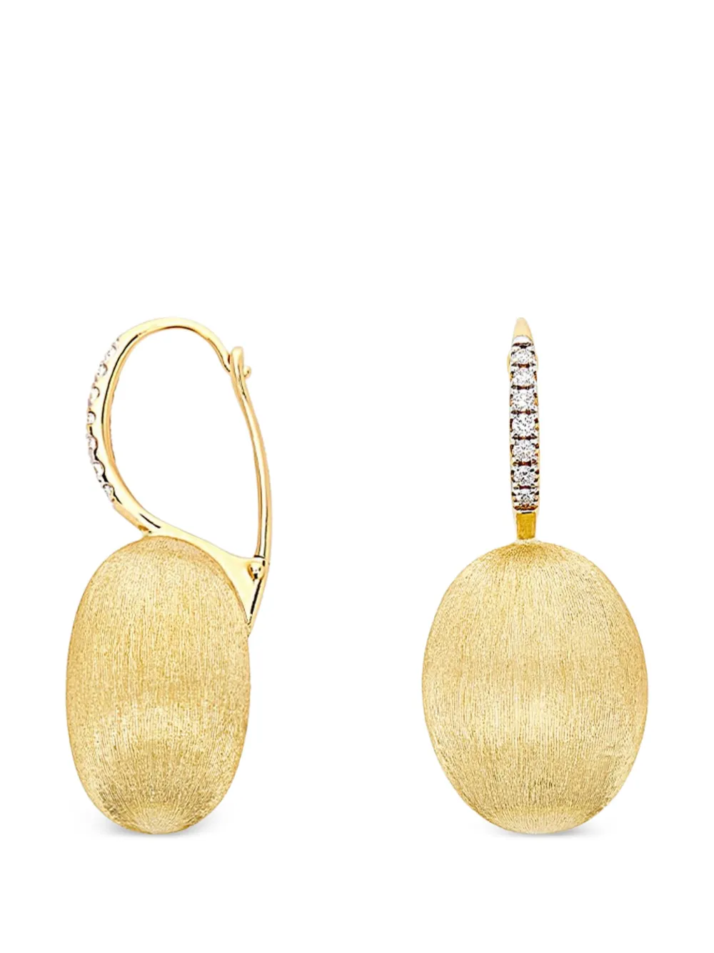  Nanis 18k Yellow Gold Large Ciliegine Diamond Earrings 