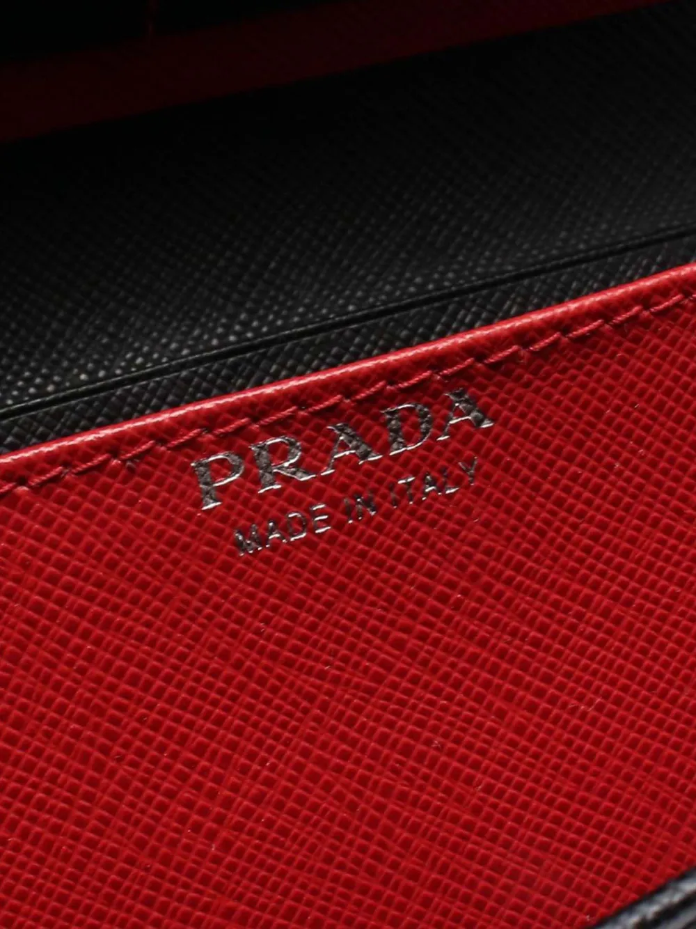 PRADA Pre-owned 2010-2025 Bicolor Saffiano Wallet Long Wallets In Black