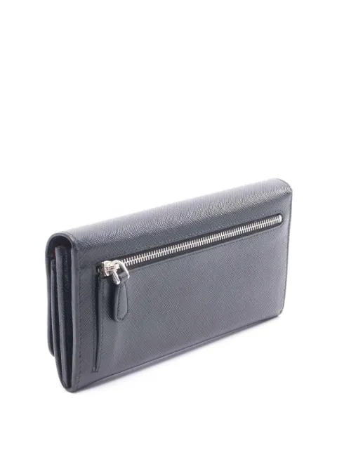 Prada Pre-Owned cartera larga de piel Saffiano bicolor 2010-2025