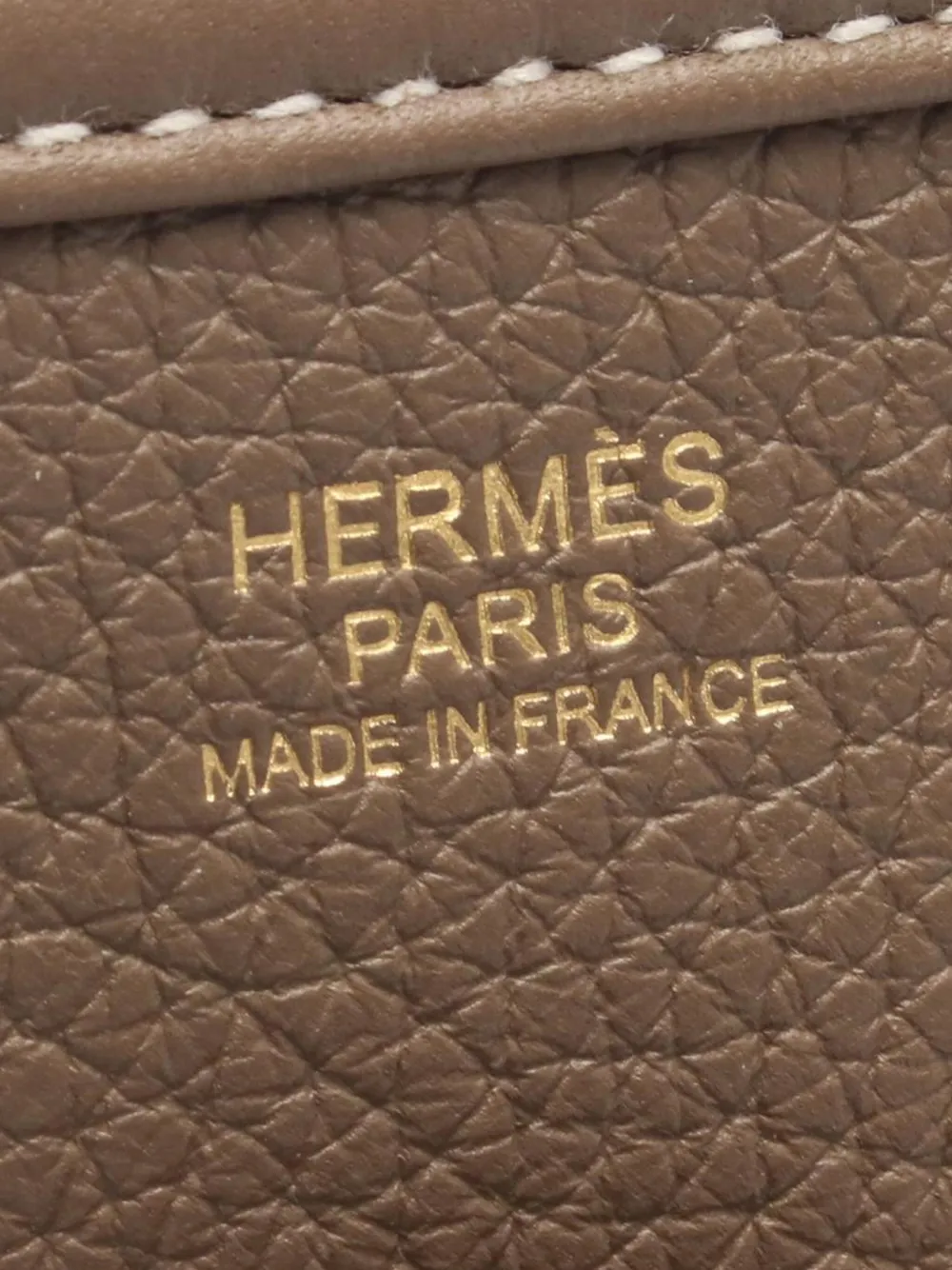 Pre-owned Hermes 2021 Clemence Evelyne Iii Pm Crossbody Bag In Brown