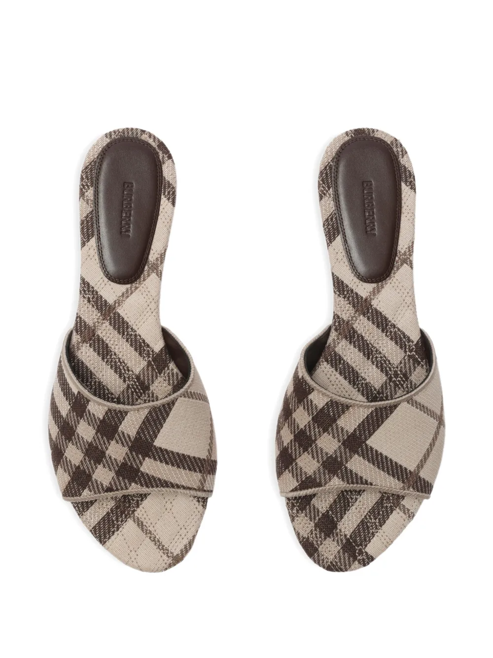 Burberry Sloane geruite sandalen Beige
