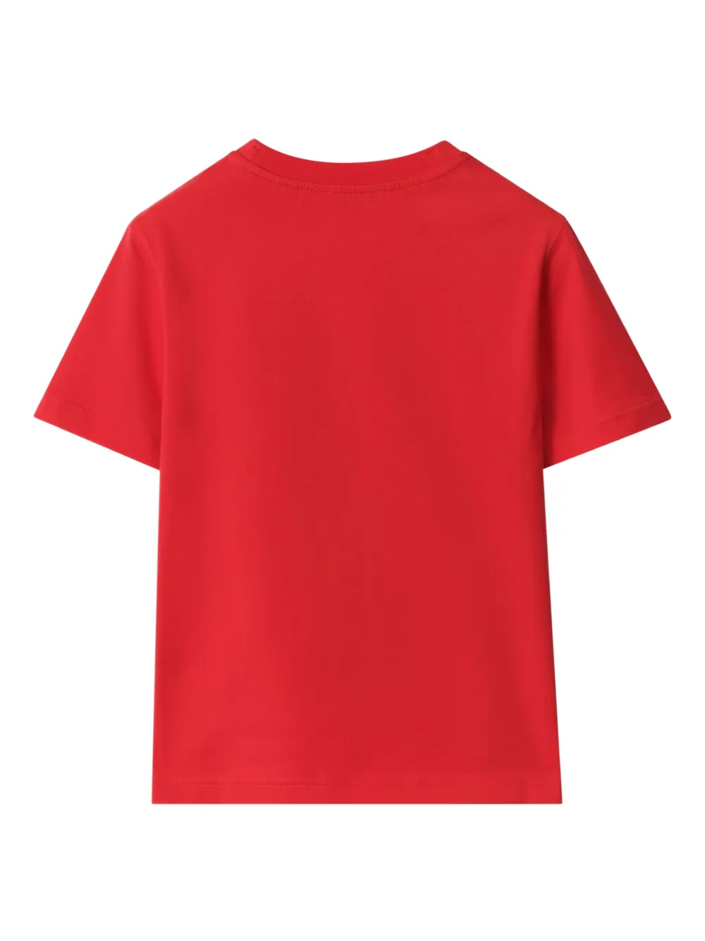 Burberry Crystal Equestrian Knight Design Cotton T-shirt In Red