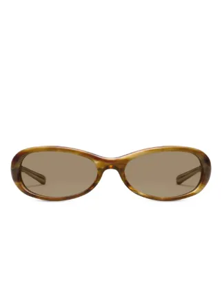 Gentle Monster Groovy T8 oval-frame Sunglasses | Brown | FARFETCH