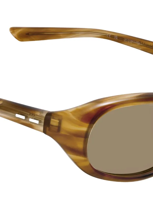 【ぐら】GENTLE MONSTER ジェニコラボ　ゴールドオーバルメガネ Gentle Monster Groovy T8 oval-frame Sunglasses | Brown | FARFETCH