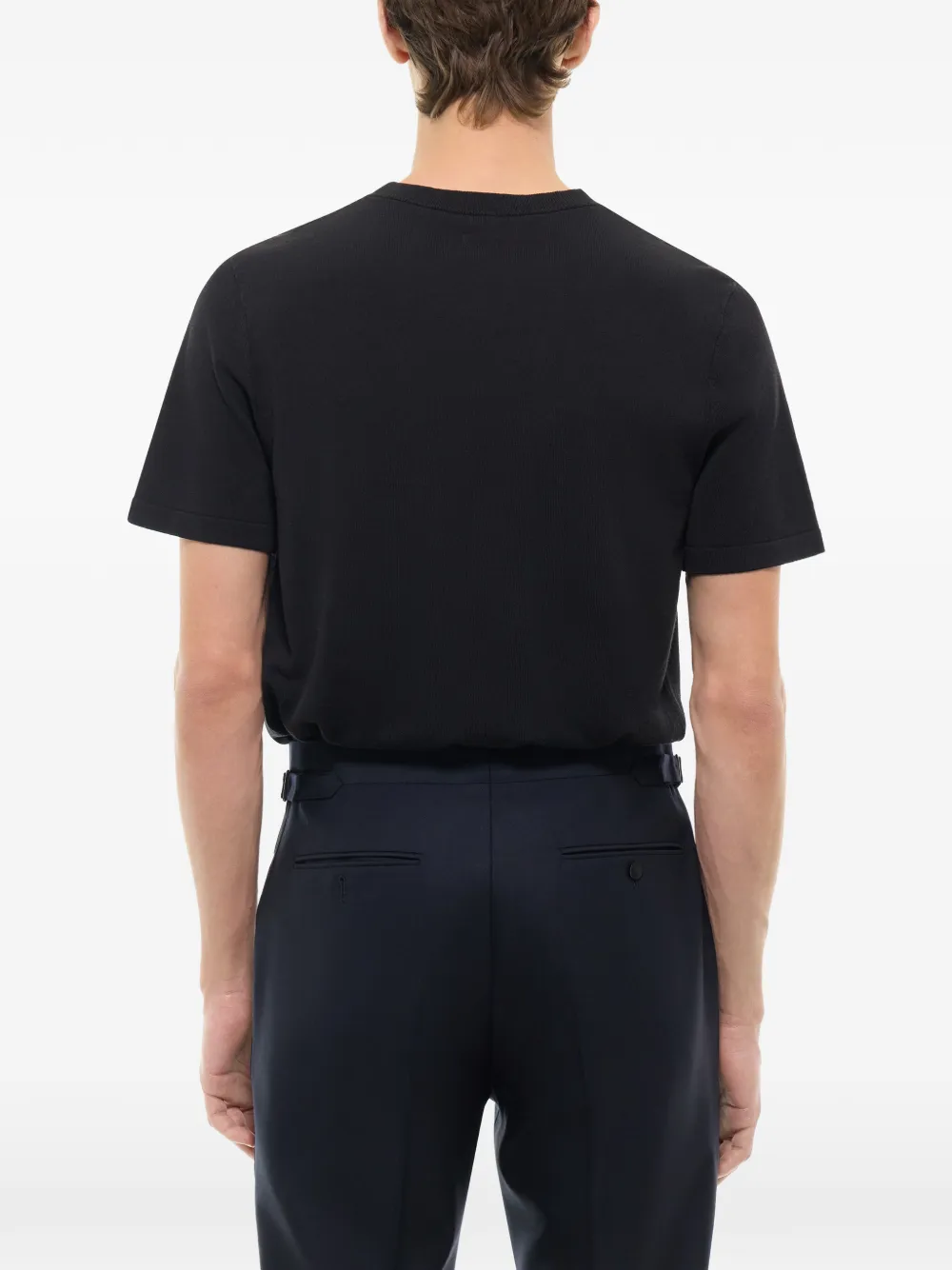 FURSAC Ribbed-trim T-shirt in Black, view 3