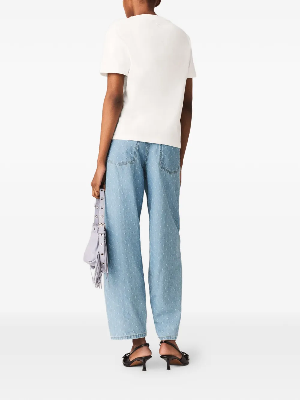 Maje T-shirt met print Wit