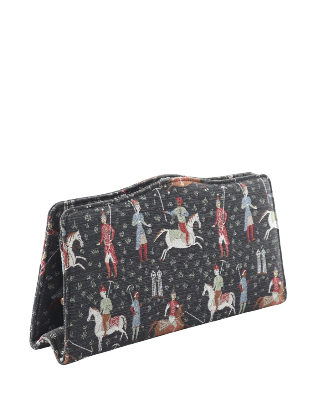 Pre-owned Gucci 20th Century Canvas Clutch Bag In Black