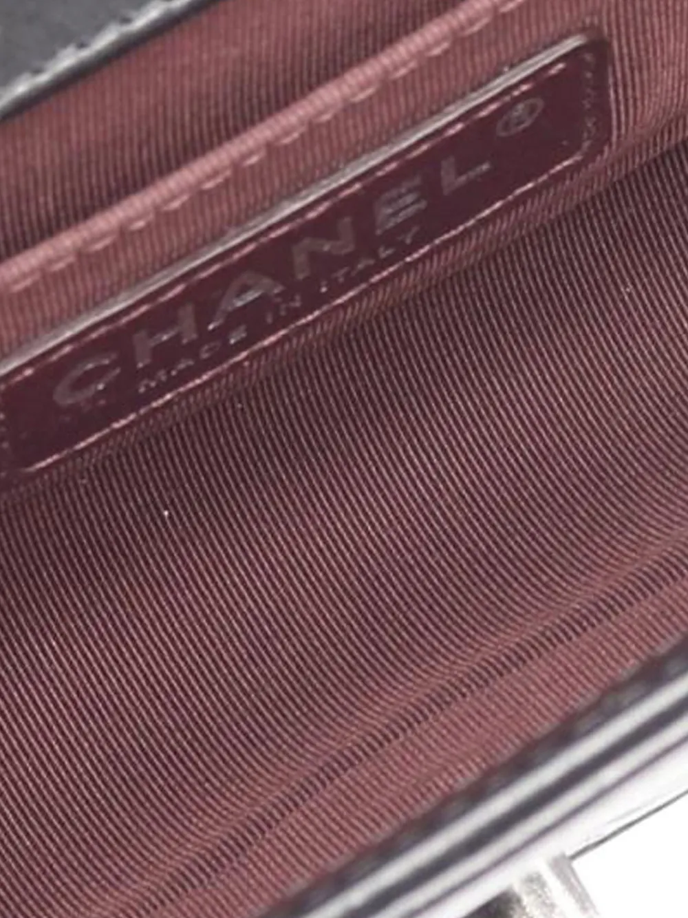 Pre-owned Chanel 2014-2015 Small Quilted Glazed Calfskin Chained Boy Flap Shoulder Bag In Black