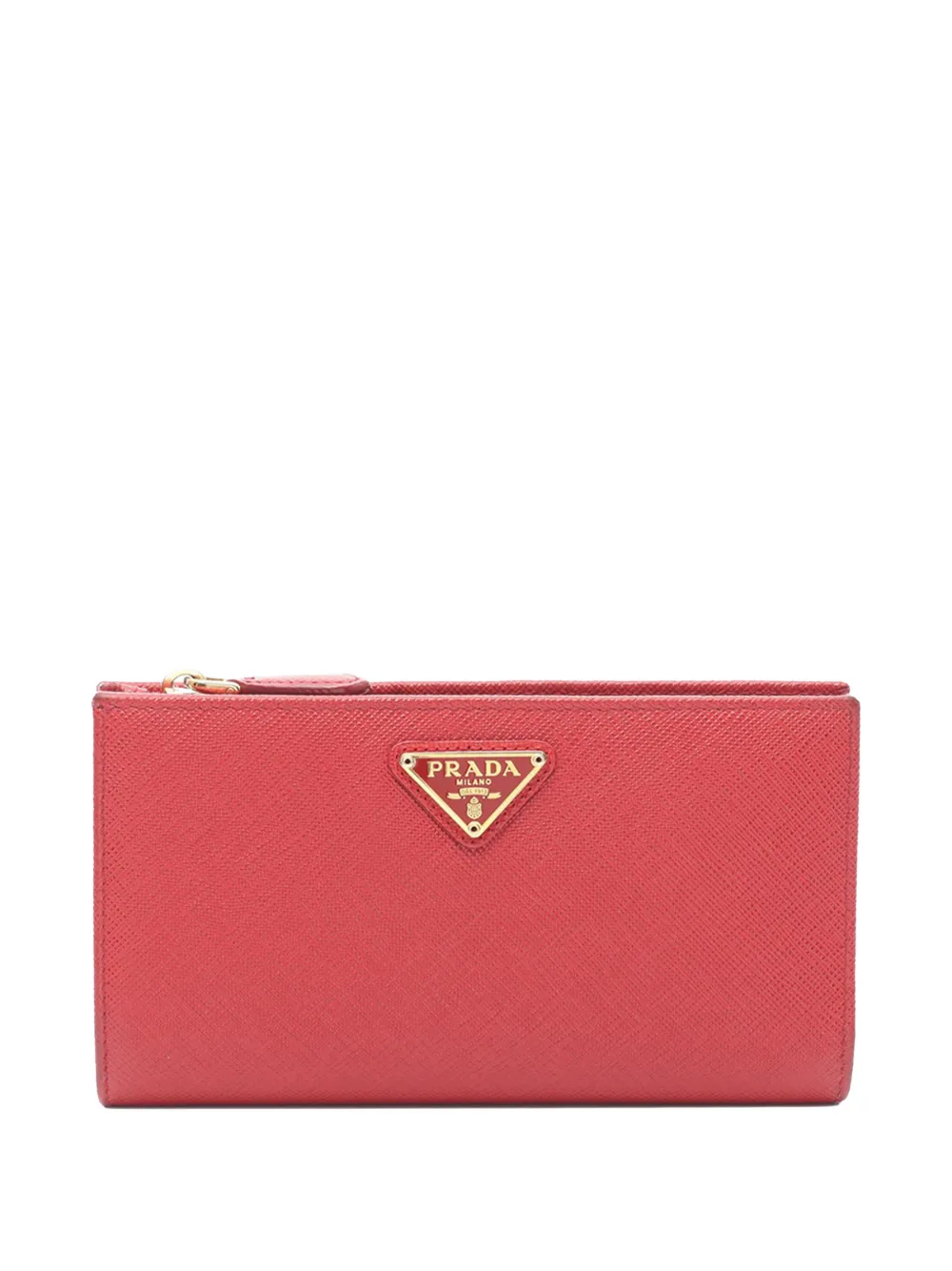 Prada Pre-Owned 2010-2025 Saffiano Bifold Wallet small wallets | Red | Image 1