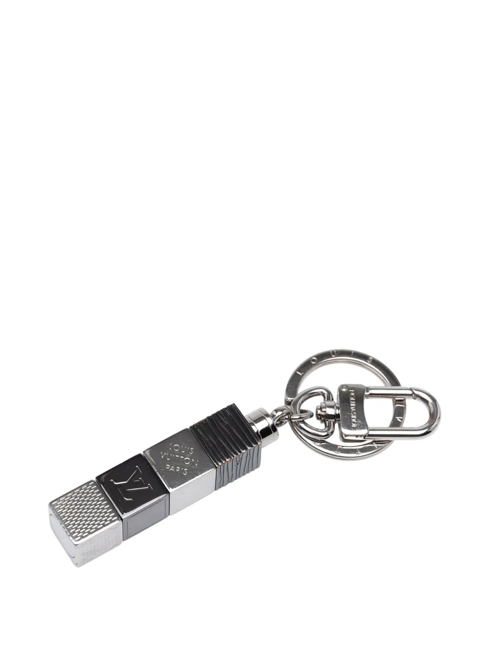 Louis Vuitton Pre-Owned 2014 Silver Plated Porte Cles Cube key holder Louis Vuitton Pre-Owned 2014 Silver Plated Porte Cles Cube key holder