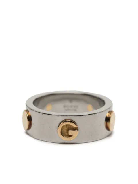 Gucci Pre-Owned 2000-2020 Combi Ring aus Edelstahl und Gelbgold