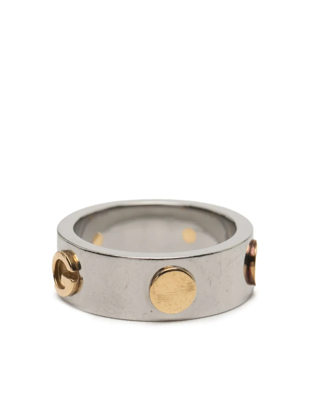 Gucci Pre-Owned anillo bañado en oro amarillo y acero inoxidable 2000-2020 | Image 2