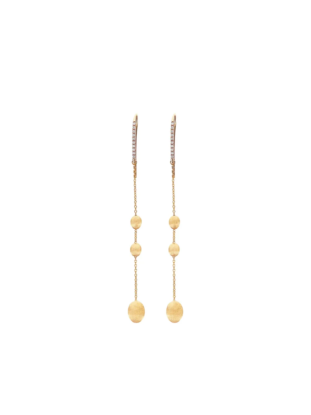 Nanis 18k Yellow Gold Diamond Earrings