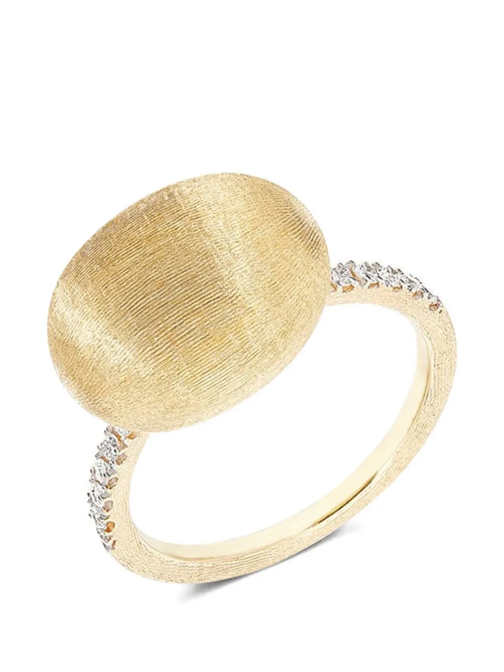 NANIS Mittelgroßer 18kt Boule Gelbgoldring mit Diamanten