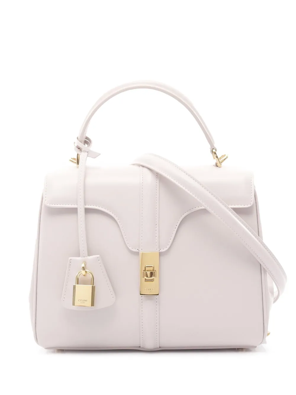 Pre-owned Celine 2010-2025 Small Leather 16 Satchel In Pink