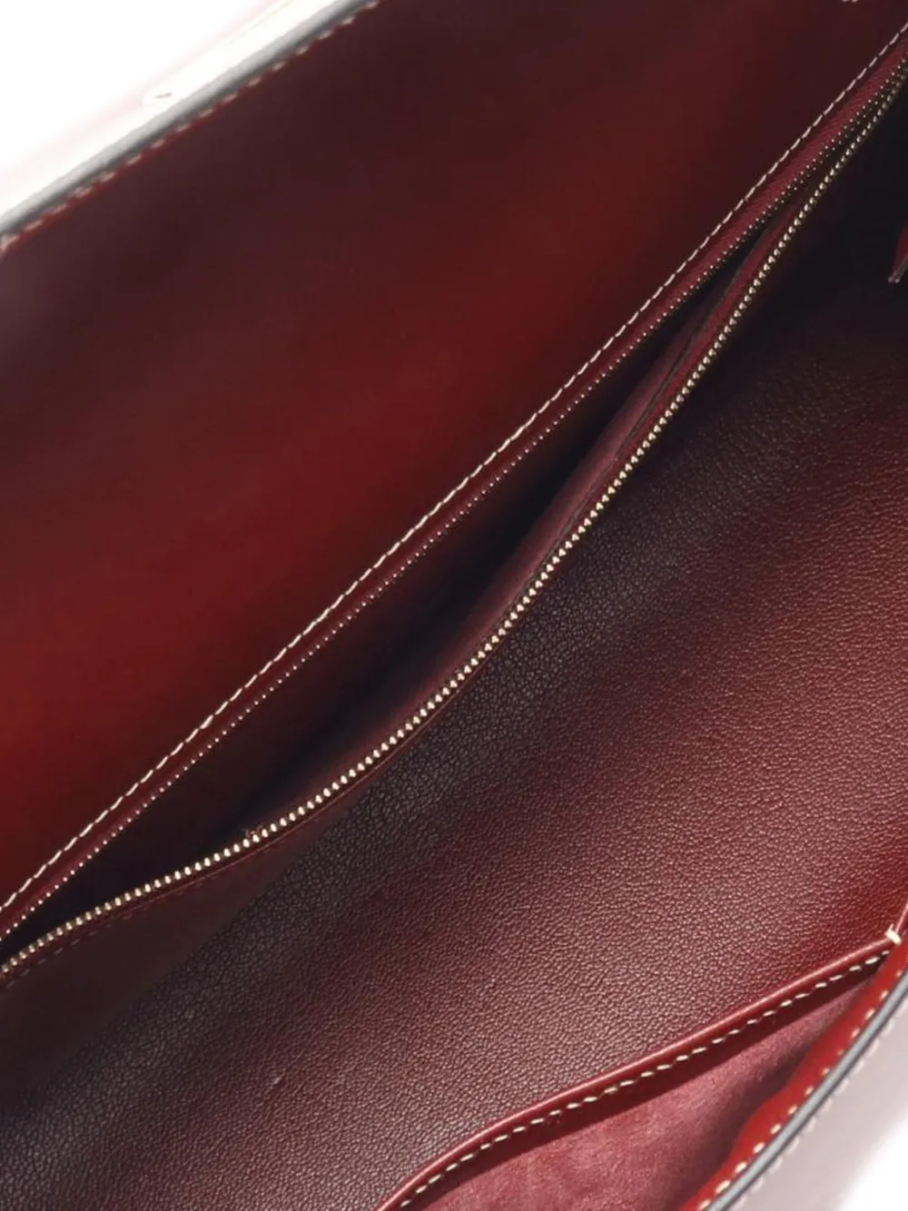 HERMES Pre-owned 2000 Chamonix Kelly Ii Sellier 32 Handbag In Red